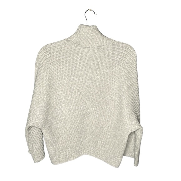 Anthropology MOTH Grey ribbed turtleneck sweater size small - Picture 2 of 11